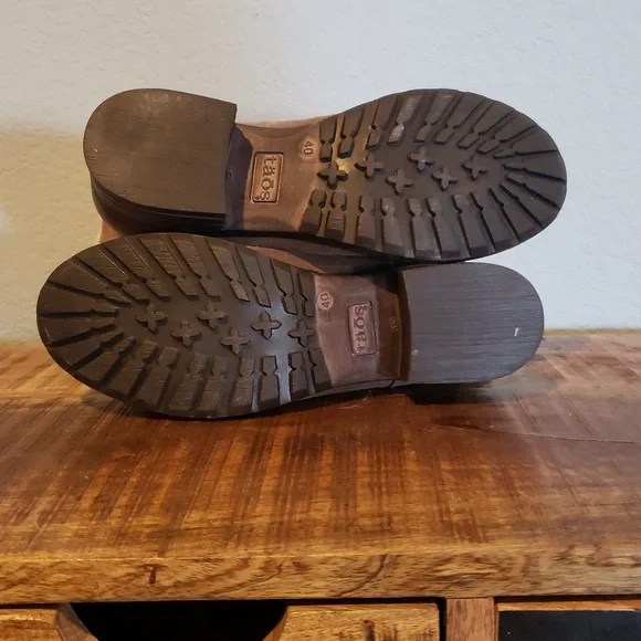 Taos Footwear Furkle Boot in Taupe Shearling Leather Lace Up Boots Size 40 - Picture 6 of 6